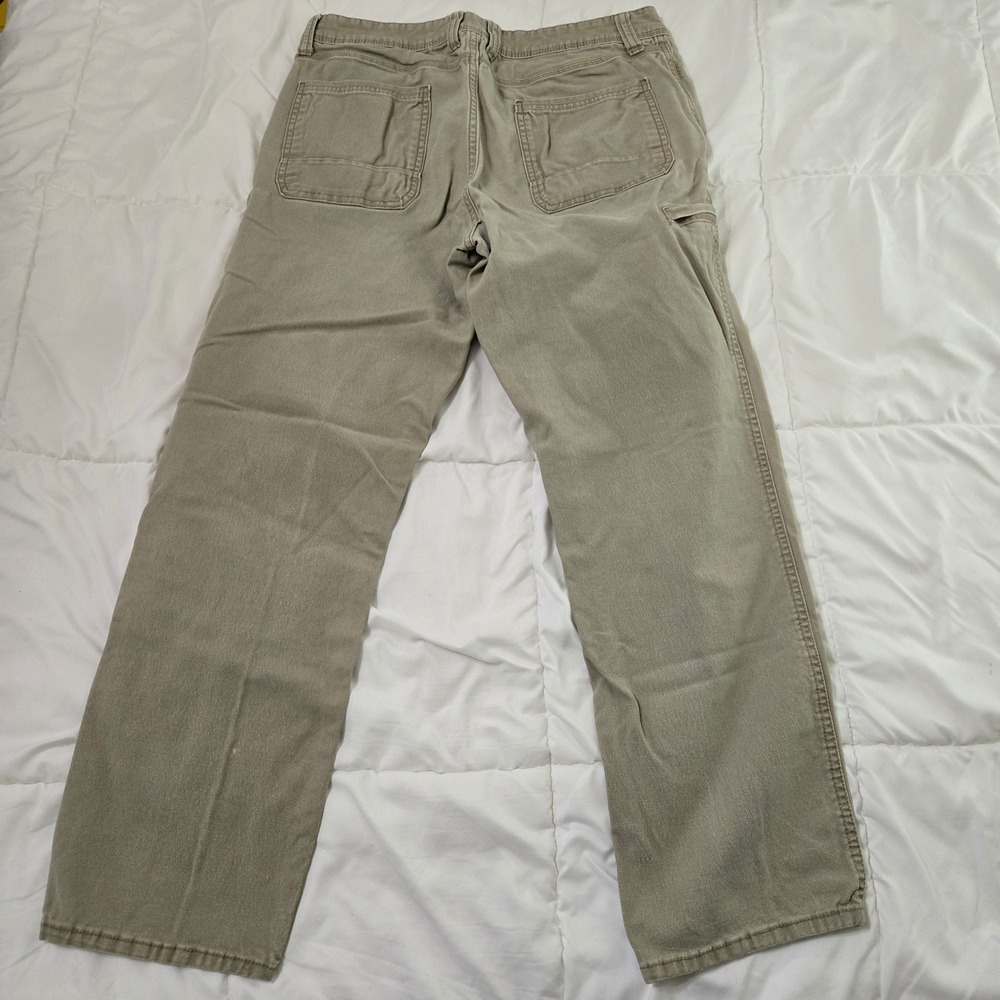 Weatherproof Vintage Mens Relaxed Fit Utility Pants Khaki Tan 34x32 Workwear - Picture 2 of 4